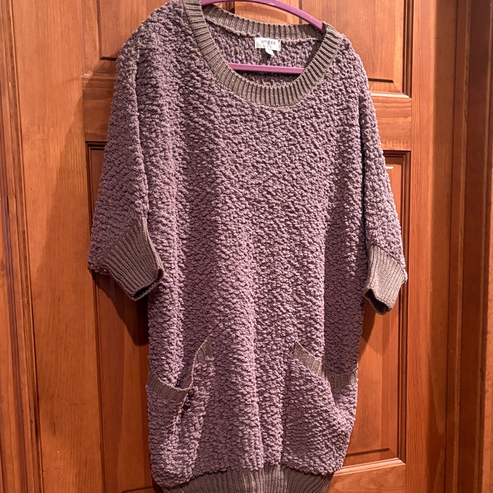 Umgee Textured Brown Women's Sweater